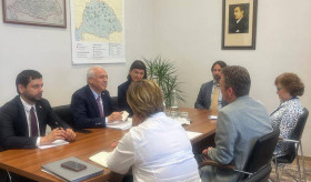 Meeting of the Ambassador of the RA to Hungary H.E. Ashot Smbatyan with the State Secretary of the Ministry of Culture and Innovation of Hungary Mr. Balázs Hankó