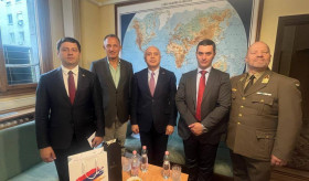 Meeting of the Ambassador of the RA to Hungary H.E. Ashot Smbatyan with the Deputy State Secretary of the Ministry of Defense of Hungary Mr. László Hajnik